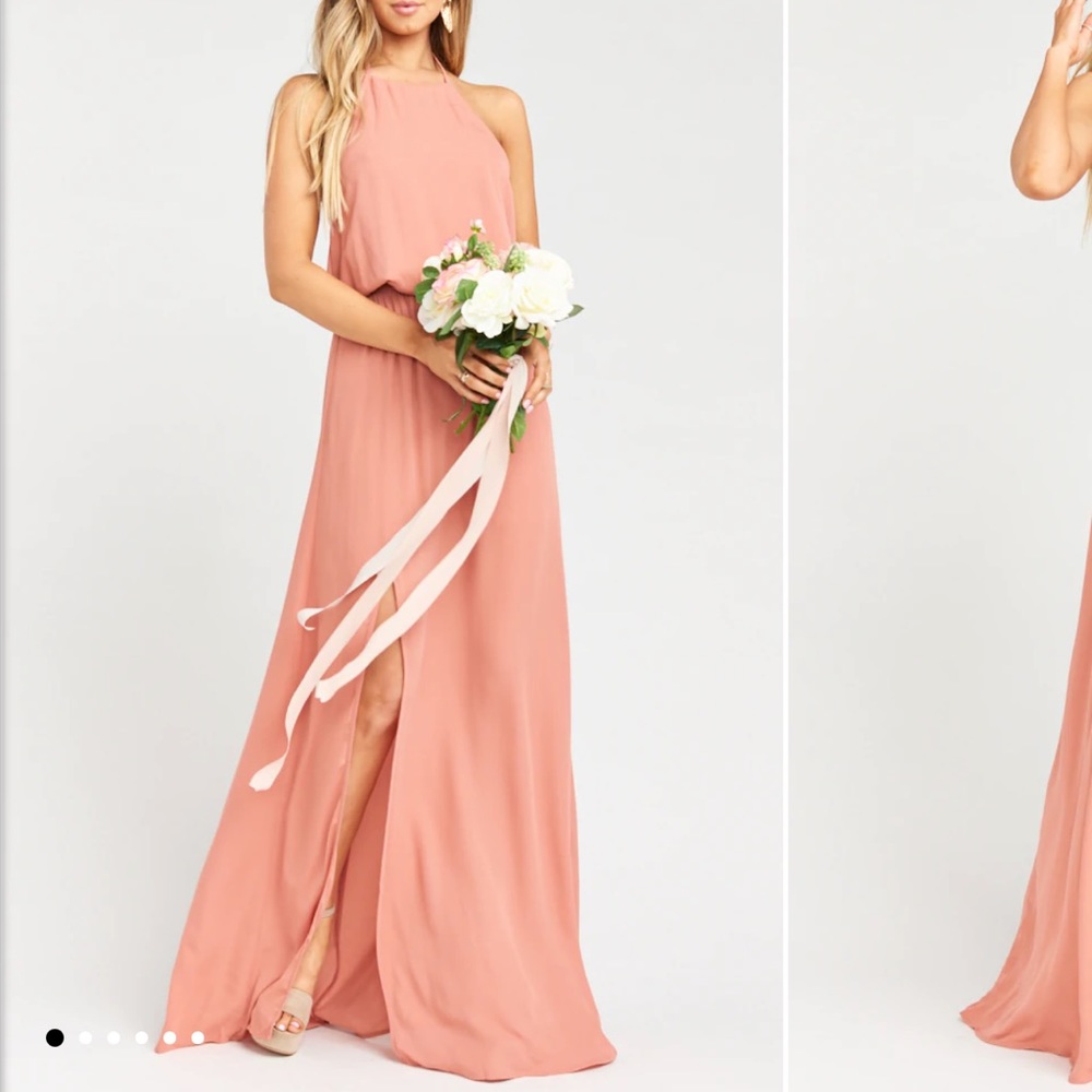 Show me your mumu heather halter bridesmaid dress rustic maybe crisp size medium